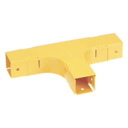 Accesorio en T Horizontal, Con Ángulos a 90º, Para Canaletas FiberRunner™ 2X2, Color Amarillo
