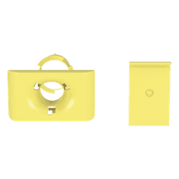 Accesorio de Salida a Tubo De 1.5 in (38 mm), Para Canaletas FiberRunner 4X4, 6X4, o 12X4, Color Amarillo
