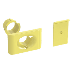 Accesorio de Salida a Tubo De 1.5 in (38 mm), Para Canaletas FiberRunner 4X4, 6X4, o 12X4, Color Amarillo