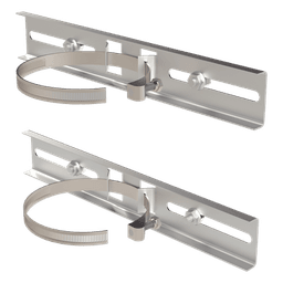 Montaje de Metal Galvanizado para Poste Universal para Gabinetes de Ancho Hasta 30 cm.
