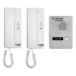 Kit de Audio Portero con 2 Auriculares y Frente de Calle 