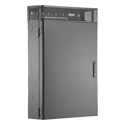 Gabinete de Montaje en Pared TrueEdge™, Con 3 UR para Equipo Activo y 3 UR para Paneles de Parcheo, Fabricado en Acero, Color Negro