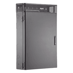 Gabinete de Montaje en Pared TrueEdge™, Con 3 UR para Equipo Activo y 3 UR para Paneles de Parcheo, Fabricado en Acero, Color Negro