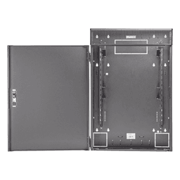 Gabinete de Montaje en Pared TrueEdge™, Con 3 UR para Equipo Activo y 3 UR para Paneles de Parcheo, Fabricado en Acero, Color Negro