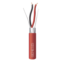Carrete de 152 Metros (500 Pies) de Alambre / 2 x 14 AWG / Riser / BLINDADO / Tipo FPLR / Color Rojo / Para Aplicaciones en Sistemas de Detección de Incendio y Sistemas de Evacuación