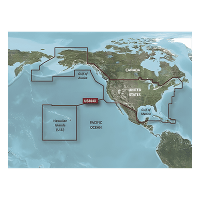 Mapa HXUS604X todas las costas de EE.UU y las costas del oeste de Canada.