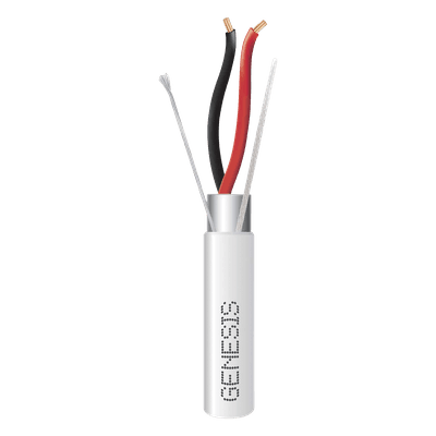 Carrete de 152 Metros (500 Pies) de Cable / 2 x 16 AWG / Blindado / Plenum / Color Blanco / Para Aplicaciones de Audio, Seguridad y Control