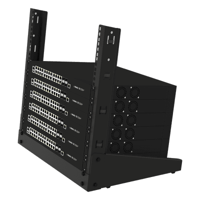 Rack de 19", 9 UR,  Para Uso en Mesa. Ideal para Instalaciones, Temporales / Pruebas / Exhibición
