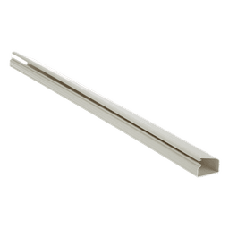 Canaleta LD10 de PVC rígido, con cinta adhesiva para instalación sin herramientas, de 38.4 x 24 x 3048 mm, Color Blanco Mate