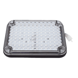 Luz de Advertencia de 9X7", Bicolor Rojo/Claro, Ideal para Ambulancias