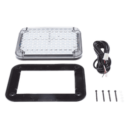 Luz de Advertencia de 9X7", Bicolor Rojo/Claro, Ideal para Ambulancias