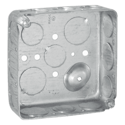 Caja Cuadrada 4 x 4"/ Profundidad 1- 1/2"/ Cuenta con 11 Entradas de 1/2" y 6 de 3/4"..