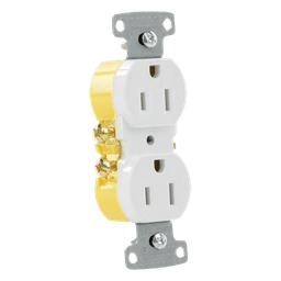Contacto Duplex 15A 125V/ 2 Polos 3 Hilos/ Nema 5-15R/ Color Blanco.