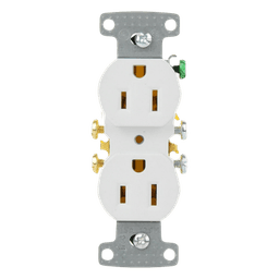 Contacto Duplex 15A 125V/ 2 Polos 3 Hilos/ Nema 5-15R/ Color Blanco.