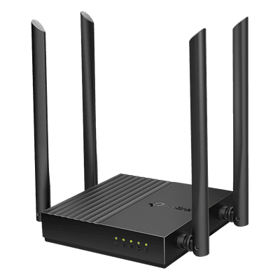 Router Inalámbrico AC 1200 / Doble Banda MU-MIMO / 1 puerto WAN 10/100/1000 Mbps / 4 puertos LAN 10/100/1000 Mbps / Compatible con EasyMesh / Administración Web o App Tether