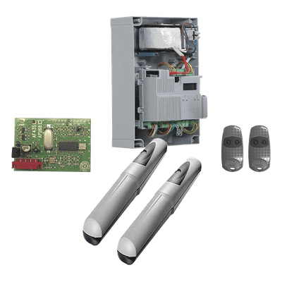 Kit de operadores AXO 3024 Para puertas Abatibles de hasta 3 Metros y 500 Kg de peso por hoja 
