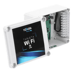 Modulo WIFI LITE con gabinete para uso en Energizadores YONUSA / Aplicación sin costo / Botón de Pánico/ 1 Salida Propósito General