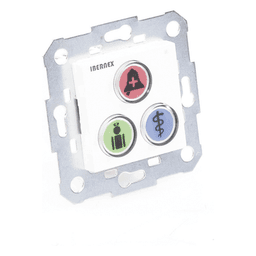 Modulo de 3 Botones iluminados para habitación de Hospital / Alarma / Cancelar y Código Azul / BUS RS485 / Compatible con NX0019/B, NX1021 Y NX0015