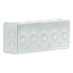 Caja Multigang de 5 Gang / Profundidad 2 1/2" / 19 Entradas 1/2"-3/4".