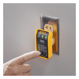 Probador de Tomacorriente Eléctrico Estándar o GFCI con Señal Acústica, Con LEDs de Alto Brillo y Gráfico Incluido Para Verificar Rápida y Fácilmente el Cableado 