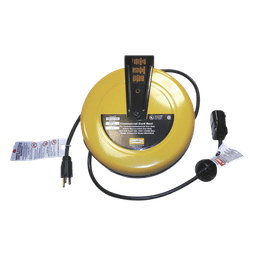 Carrete de Cable comercial (16/3 rudo), para 125 V CA, 10 A, 7.6 m de longitud con conector HBL5969VBLK.