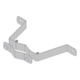 Herraje de Pared Liviano (1 pza) para Sujeción de Mástil  1" a 1-3/4".
