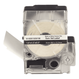 Casete de 100 Etiquetas Autolaminadas Turn-Tell, con Rotación para Mejor Visibilidad, para Cables de Redes de Cobre o Fibra Óptica, de 5.5 a 7.1 mm (0.22 a 0.28 pulgadas) de Diámetro