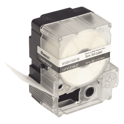 Casete de 100 Etiquetas Autolaminadas Turn-Tell, con Rotación para Mejor Visibilidad, para Cables de Redes de Cobre o Fibra Óptica, de 5.5 a 7.1 mm (0.22 a 0.28 pulgadas) de Diámetro