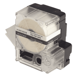 Casete de 100 Etiquetas Autolaminadas Turn-Tell, con Rotación para Mejor Visibilidad, para Cables de Redes de Cobre o Fibra Óptica, de 5.5 a 7.1 mm (0.22 a 0.28 pulgadas) de Diámetro