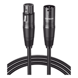 Cable para Micrófono XLR Tipo Canon Macho a Hembra | 5 Metros Plug & Play | Anti interferencias | Triple Blindaje | Alta Calidad | Color Negro