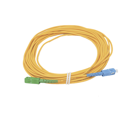 Jumper de Fibra Óptica Simplex, Monomodo, con Conectores SC/UPC-SC/APC, de 10 Metros (32.81 Pies)