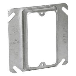 Sobretapa Cuadrada Galvanizada  de 4", realce de 1/2".