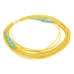 Jumper de Fibra Óptica Monomodo SC/APC - SC/APC Simplex, Color Amarillo, 5 Metros (16.40 Pies)
