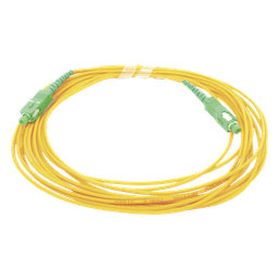 Jumper de Fibra Óptica Monomodo SC/APC - SC/APC Simplex, Color Amarillo, 5 Metros (16.40 Pies)