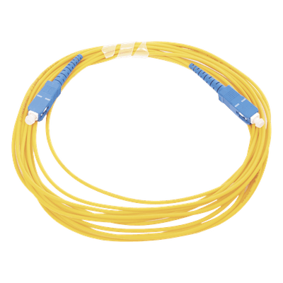Jumper de Fibra Óptica Monomodo SC/UPC - SC/UPC Simplex, Color Amarillo, 5 Metros (16.40 Pies)
