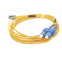 Jumper de Fibra Óptica Monomodo 9/125 LC/UPC-SC/UPC, PVC, 2.0 mm, Dúplex, Amarillo, 3 Metros (9.84 Pies)
