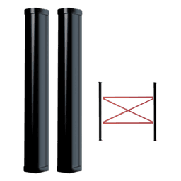Detector Fotoeléctrico de 100 cm de Altura / Tipo Cortina para Detección Perimetral / Baterías de respaldo / Cobertura de 100 metros en exterior / Alimentación a 110/220VAC / 100 cm de Alto