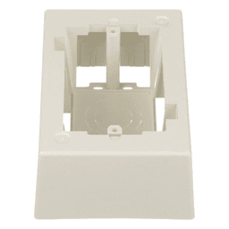 Caja de Pared Superficial, Uso Universal con Placas de Pared, Con Cinta Adhesiva, Color Blanco Mate