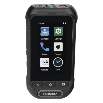 Radio PoC LTE RugGear RG360 / Altavoz 2W 105 dB / 3GPP Mission-Critical PTT / IP68 y MIL-STD-810H / Batería Extraíble 3000 mAh / 197 g / Multi APN