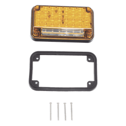 Luz de Advertencia LED / 7x4 pulgadas / 66 LED Alta Intensidad / 12 VCC / 10 Patrones de Destello / Mica Ámbar / Montaje Permanente