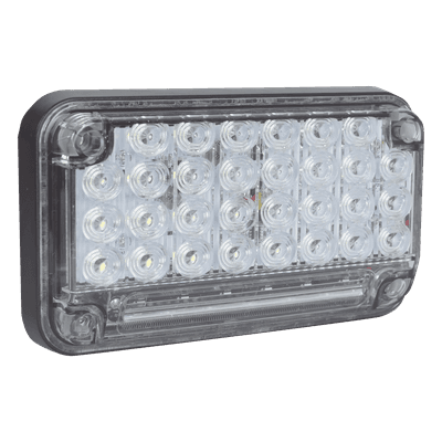 Luz de Advertencia de 7X4", Color Claro, Con Luz de Trabajo, Ideal para Ambulancias