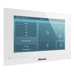 Monitor Color Blanco Linux / Pantalla Touch de 7 Pulgadas / SIP / POE / WIFI / Compatible con Frentes de Calle Akuvox