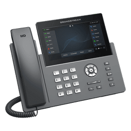 Teléfono IP Wi-Fi, Grado Operador, 12 líneas SIP con 6 cuentas, pantalla táctil  7", puertos Gigabit, Bluetooth, PoE, codec Opus, IPV4/IPV6 con gestión en la nube GDMS