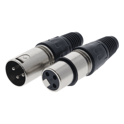 Kit Conector XLR Hembra + XLR Macho | Ideal para Conexiones de Micrófonos, Mezcladoras | Equipo de Audio Profesional