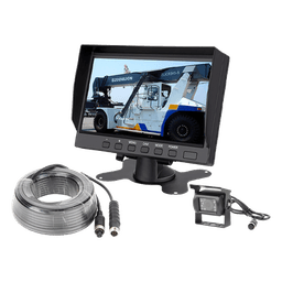 Sistema Profesional de Cámara de Reversa y Monitor Alámbrico para Vehículos de Trabajo y Montacargas