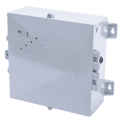 Energizador con tecnología SMT de 12,000Volts-1Joule/ 2500Mts Lineales de Protección / Cercas Electrificadas