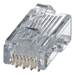 Plug RJ45 Cat5e, Para Cable UTP de Calibres 24-26 AWG, Chapado en Oro de 50 Micras, Paquete de 100 Piezas