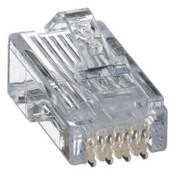 Plug RJ45 Cat5e, Para Cable UTP de Calibres 24-26 AWG, Chapado en Oro de 50 Micras, Paquete de 100 Piezas