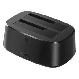 Base USB 3.0 para Disco Duro de Doble Bahía | Soporta Discos SATA de 2.5' & 3.5´ | Soporta discos de 12TB | Compatible con UASP, SATA 3.0 | Con adaptador de corriente 12V3A | Cable USB 1M | Alta Velocidad | Modo Clonación.
