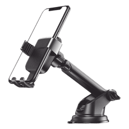 Soporte de Celular para Automóvil con Ventosa / Diseño de Sujecion en Triangulo / Ajustable 270° / Rotable / Estirable / Amplia Compatibilidad con dispositivos de 4'' a 7'' / Color Negro
